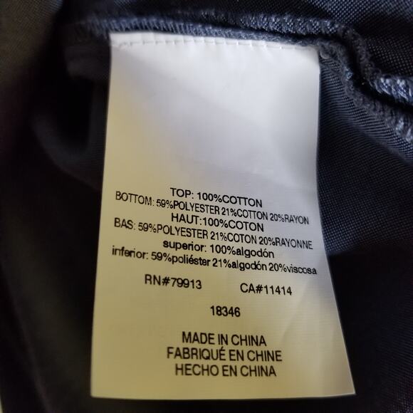 A Pea In The Pod Maternity Sleeveless Knit Chambray Combo Top Large - Picture 6 of 7